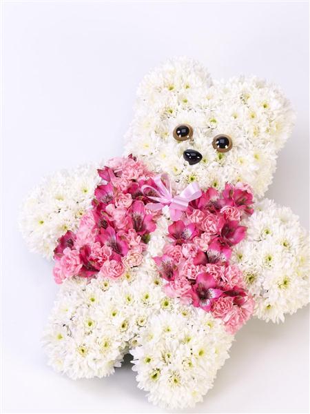 Teddy bear funeral flowers shop
